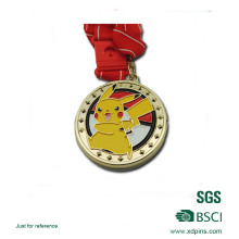 Esmalte suave plateado oro de hierro Medallón lindo logo de Pikachu